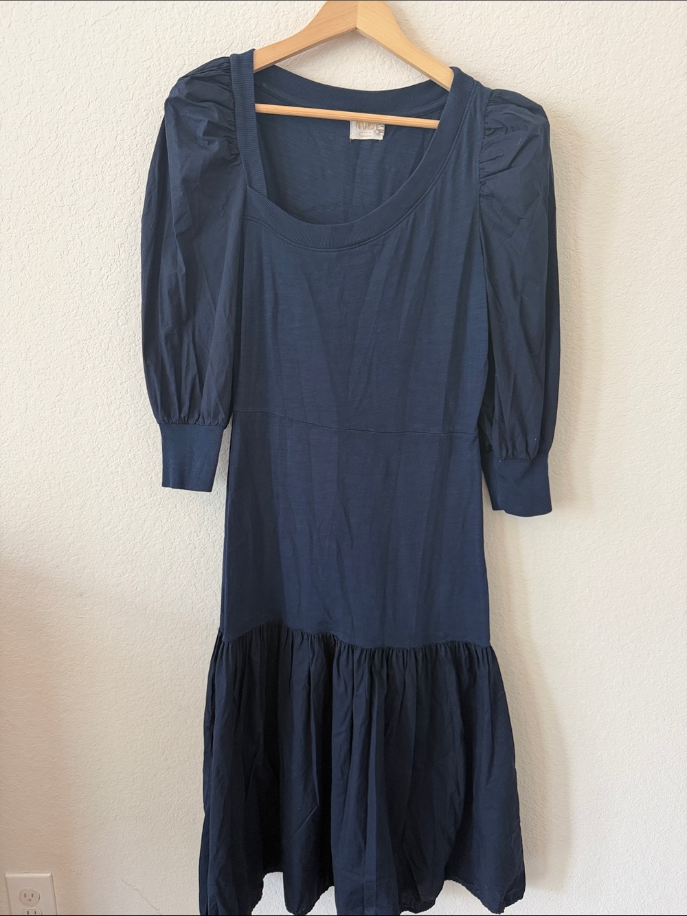 Nation LTD Catalina Asymmetric Combo Midi Dress Night Horizon Blue S